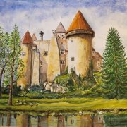 Heidenreichstein 4 Aquarell  29 x35