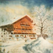 Schafflerhof Kramsach 35x48 Aquarell