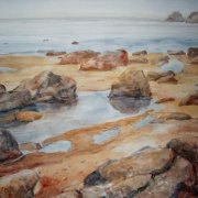 Strand 35x48 Aquarell