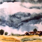 Wolkenstimmung 35x48 Aquarell