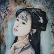 Geisha Aquarell 29 x 39