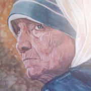 Mutter Theresa  Aquarell  34x48