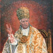 Papst Pius 10  Acryl  59x79