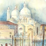 Santa Maria della Salute  Aquarell  28x39