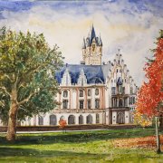 Grafenegg  Aquarell  46 x 34